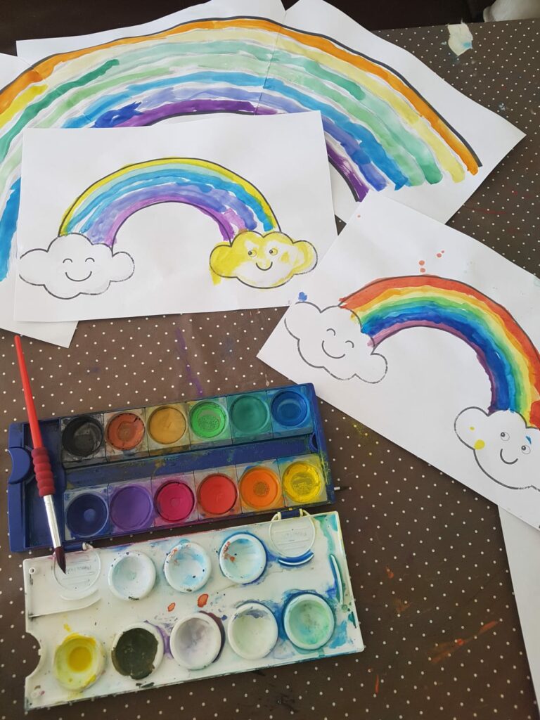 Regenbögen Papier